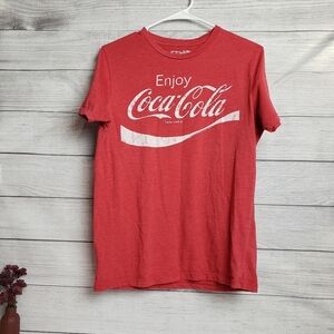 Old Navy‎ Collectabilities Coca Cola Red Heather Short Sleeve T-Shirt Tee Sm